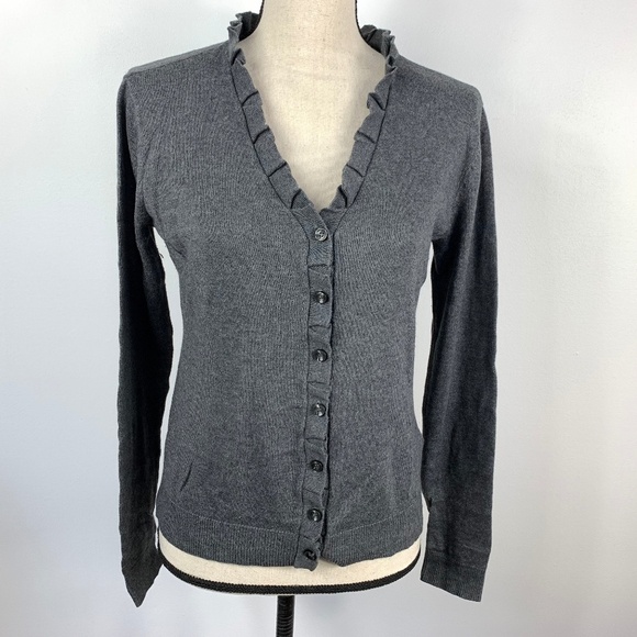 Kenneth Cole Reaction Sm Cardigan Sweater Gray - Picture 1 of 7